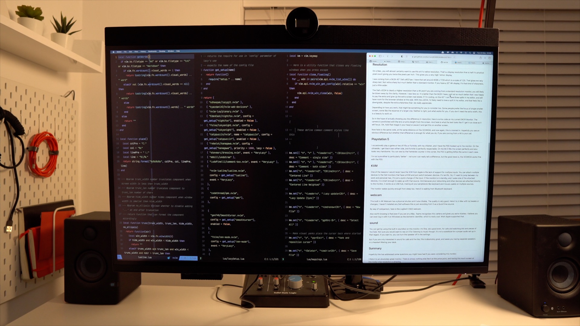 code on 6k monitor