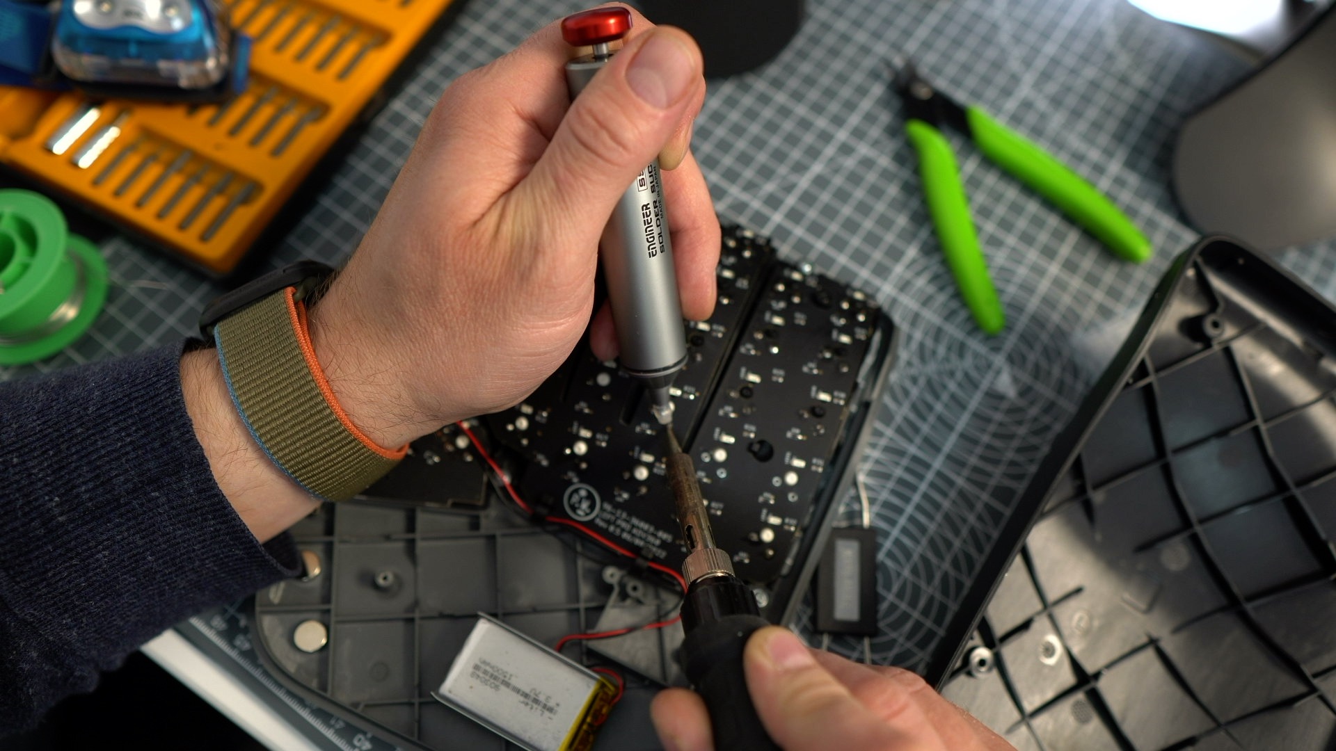 desoldering a key switch