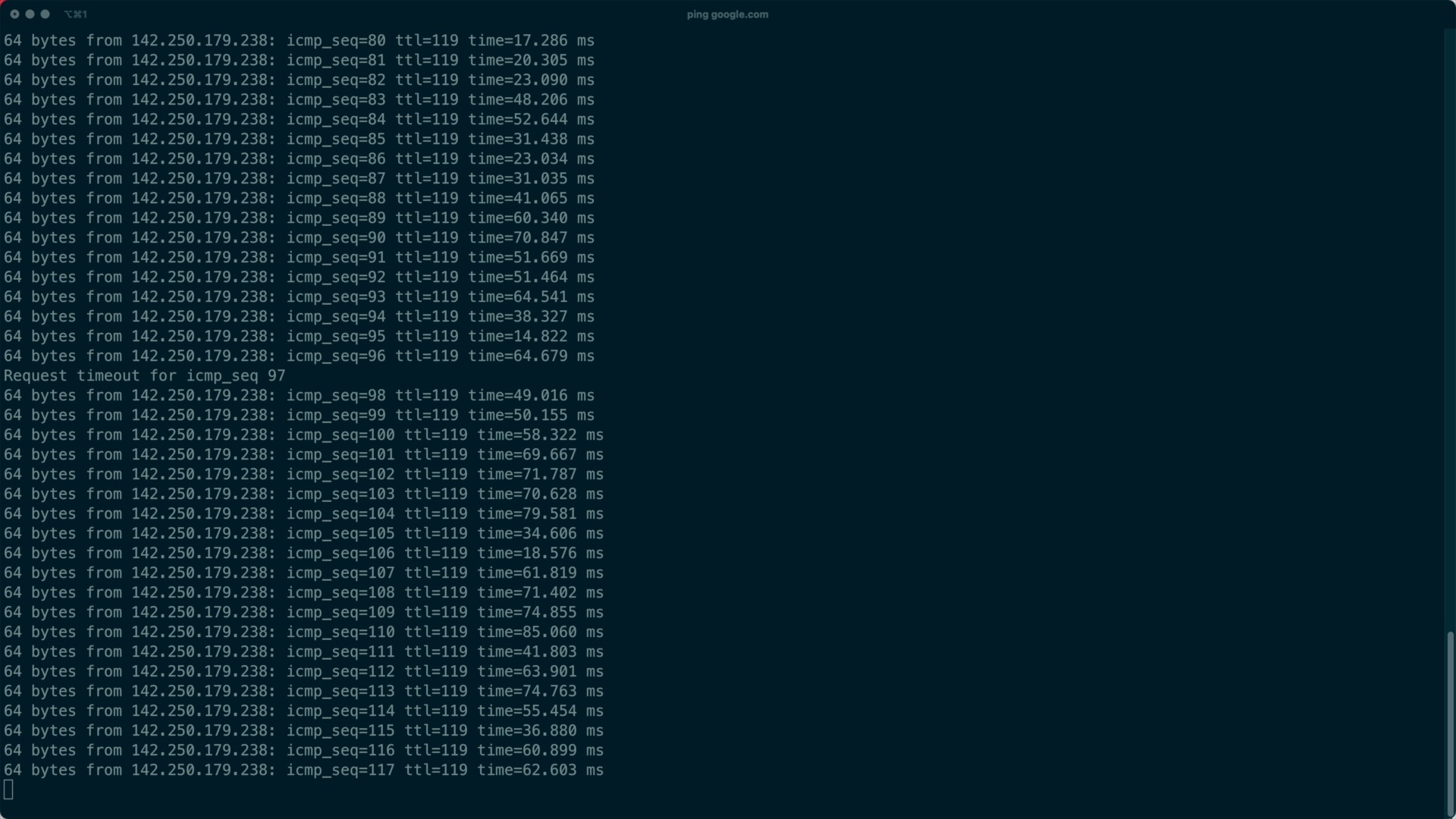 ping result slow over wifi