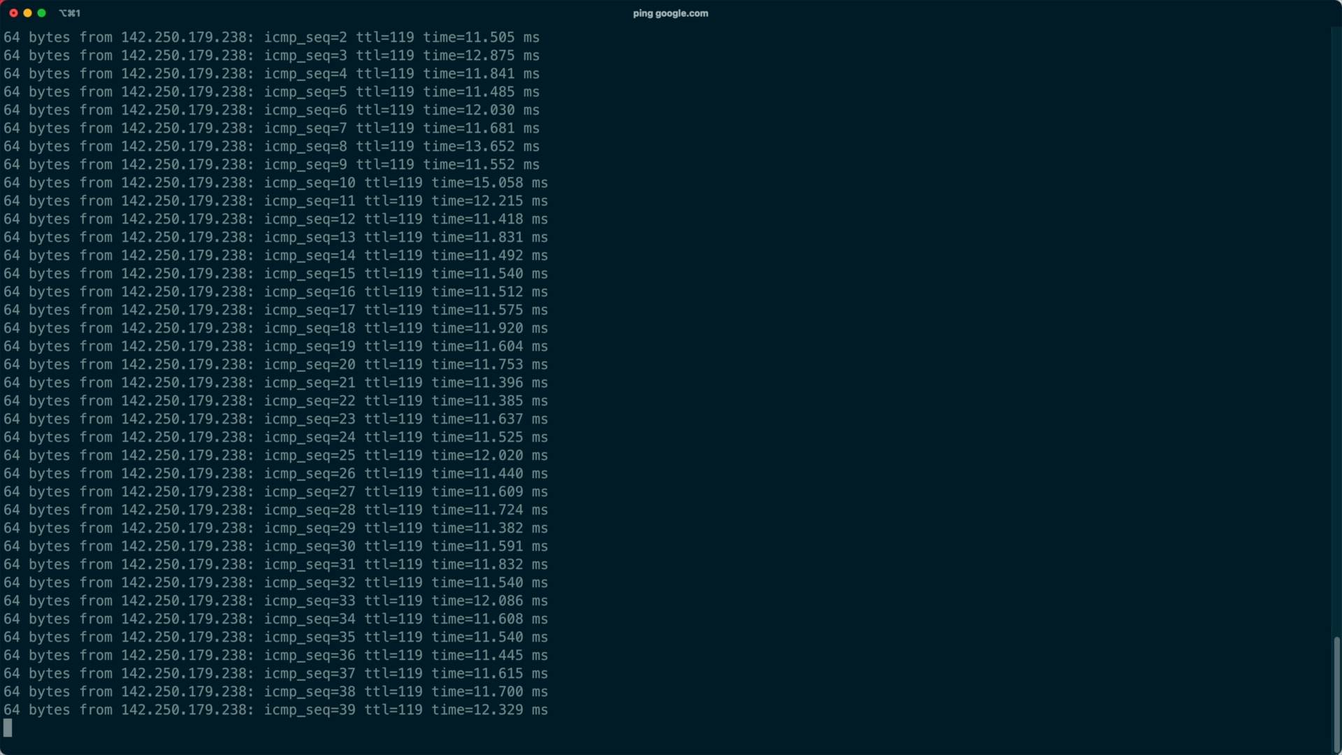 wired ethernet ping speeds